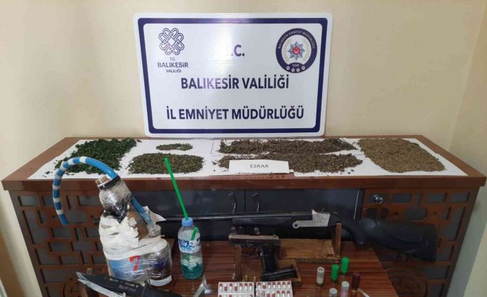 Gönen’de 8 şüpheli şahsa uyuşturucu operasyonu