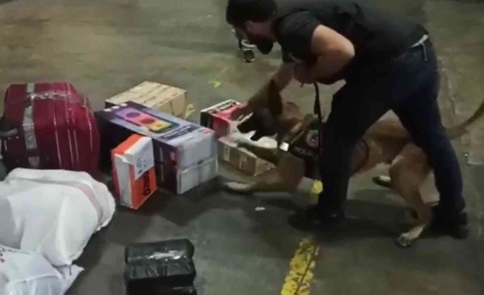 Kargoya verilen hoparlörün içinden zulalanmış 1 kilo 620 gram uyuşturucu ele geçirildi