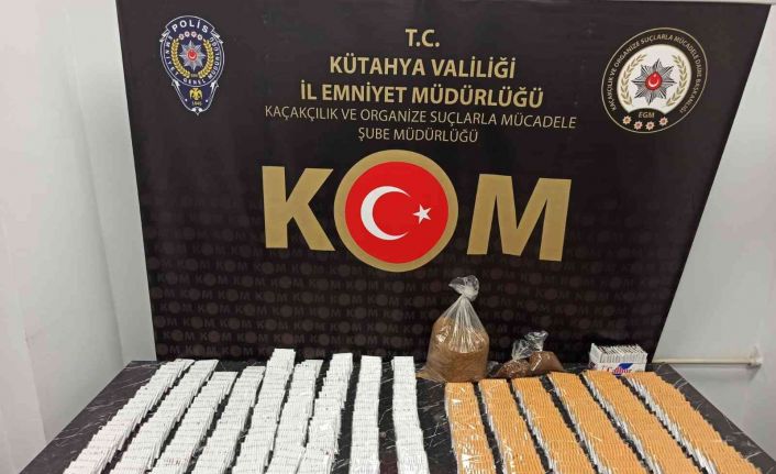 Kütahya’da 7 bin 880 adet makaron ele geçirildi