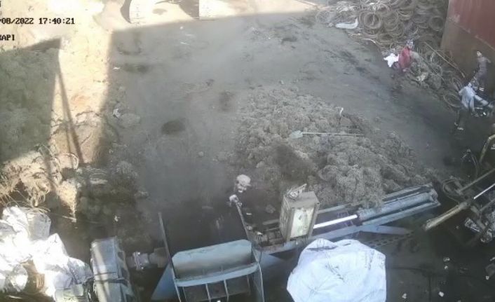 Makineye sıkışıp canından olmuştu, dehşet kazanın görüntüleri ortaya çıktı