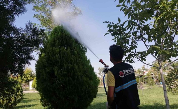 Sincan Belediyesi ilaçlama ve dezenfekte çalışmalarına devam ediyor
