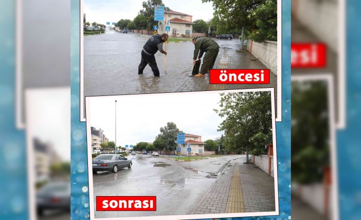 Su baskınları için yapılan çalışmalar fotoğraflar ile kayıt altına alınarak öncesi ve sonrası kamuoyu ile paylaşıldı