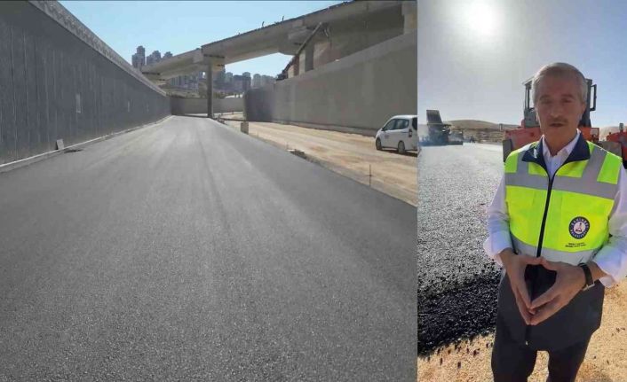 Yeşilvadi 3 katlı köprülü kavşak asfaltlanıyor