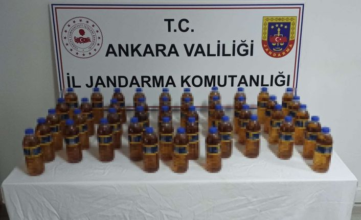 Ankara’da 25 litre sahte içki ele geçirildi