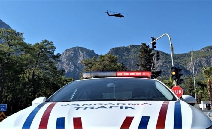 Antalya’da helikopterli trafik denetiminde ceza yağdı
