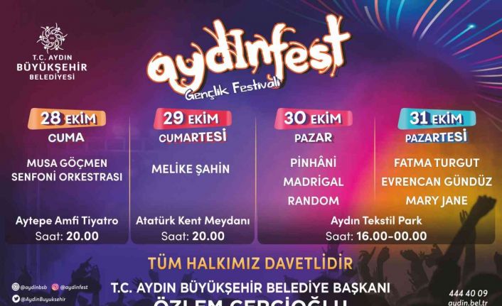 Aydın Büyükşehir Belediyesi cumhuriyet coşkusunu Aydınfest ile birlikte kutlayacak
