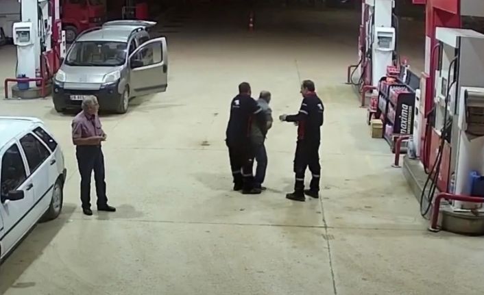 Benzinlikte hayat kurtaran hamle kamerada