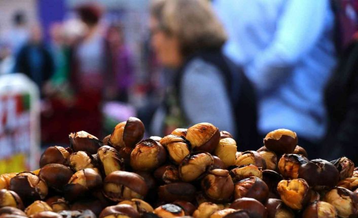 Erzincan’da kışın habercisi kestaneciler ocaklarını yaktı