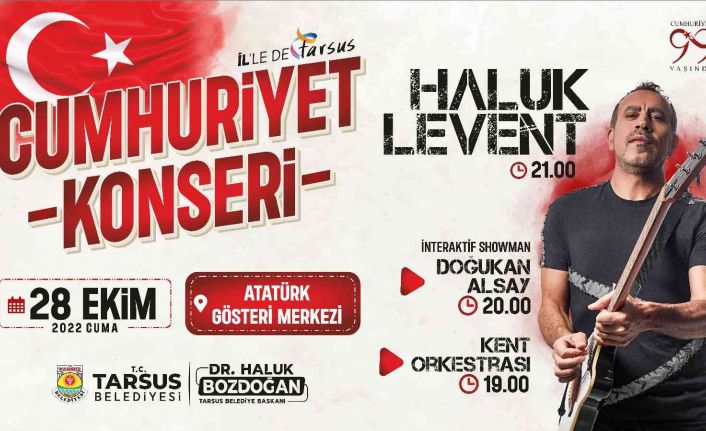 Haluk Levent 28 Ekim’de Tarsus’ta