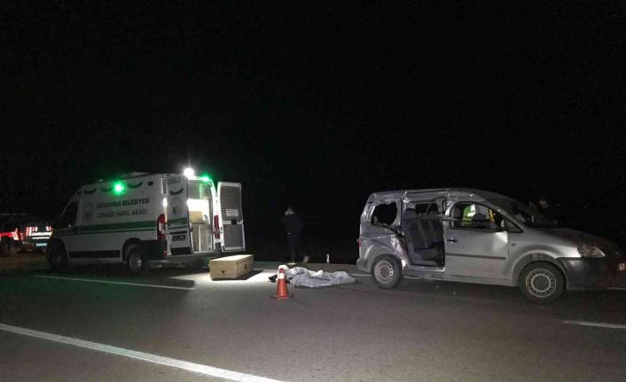 Konya’da hafif ticari araç kamyona çarptı: 1 ölü, 3 yaralı