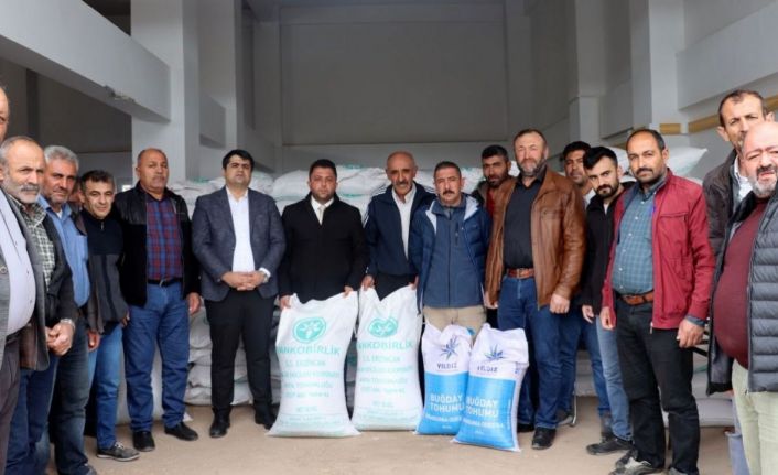 Tercan’da 515 çiftçiye yüzde 75 hibeyle 70 ton güzlük buğday ve 50 ton arpa dağıtımı yapıldı