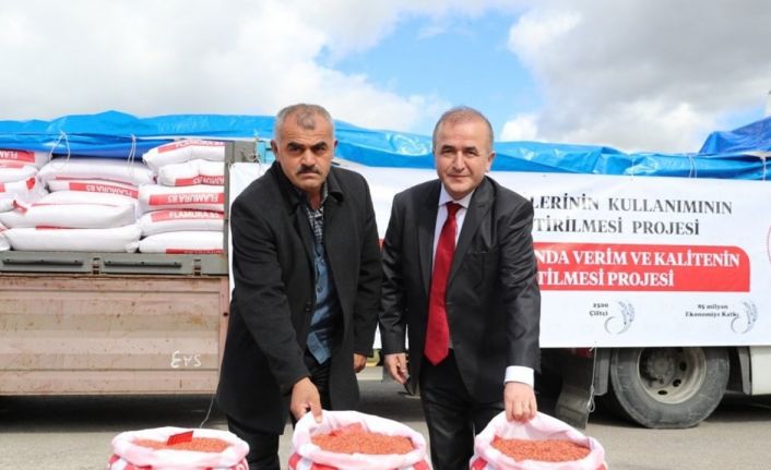 Tokat’ta 2 bin 500 çiftçiye buğday tohumu dağıtıldı