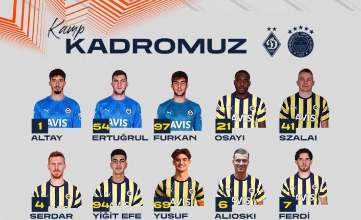Fenerbahçe’nin kamp kadrosu belli oldu
