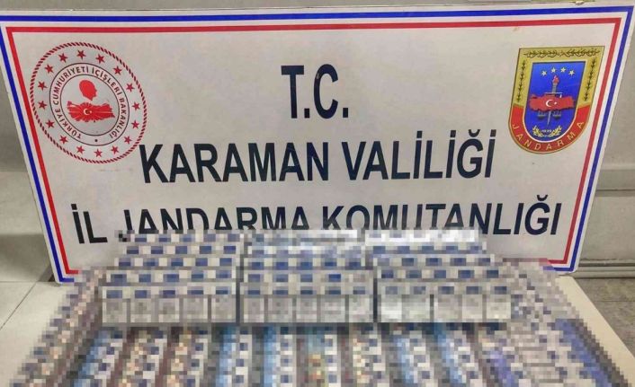 Karaman’da 440 paket kaçak sigara ele geçirildi