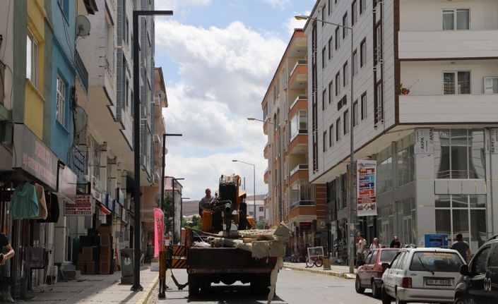 Lise caddesi, yeni aydınlatma direkleriyle hayranlık uyandırıyor