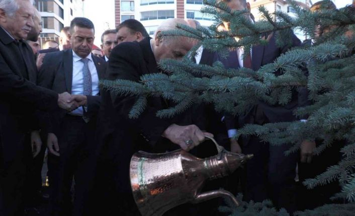 MHP Lideri Devlet Bahçeli, adının verildiği hatıra ormanına fidan dikti