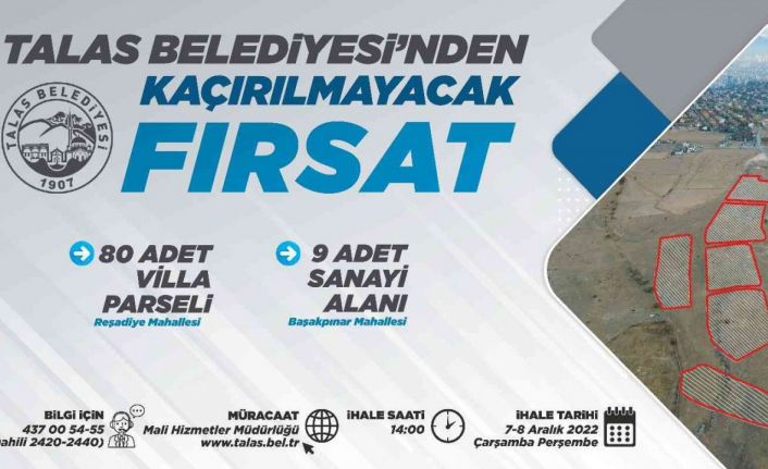 Talas’ta Kaçırılmayacak Yatırım Fırsatı