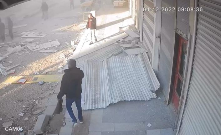 Akçakale’de patlama anı güvenlik kamerasında