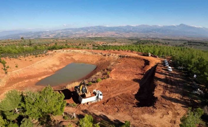 ASKİ, Karacasu Yazır’da gölet genişletme çalışmalarına başladı