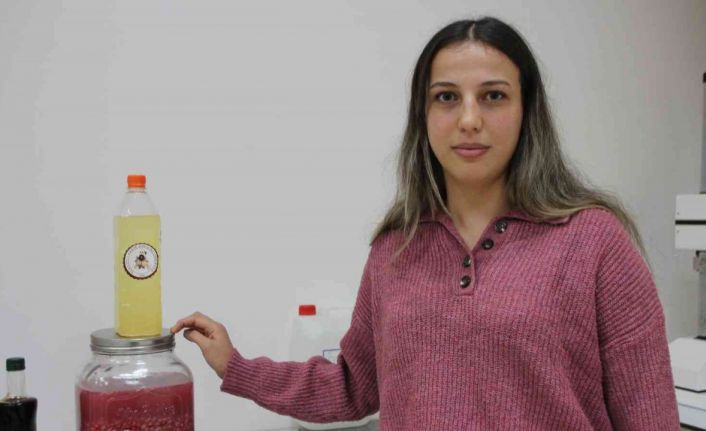 Bilecik’te narın reçeli yapılırken kalan posasından nar unu elde ediliyor