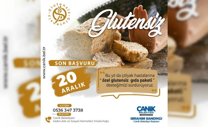 Canik Belediyesi’nden glütensiz gıda desteği