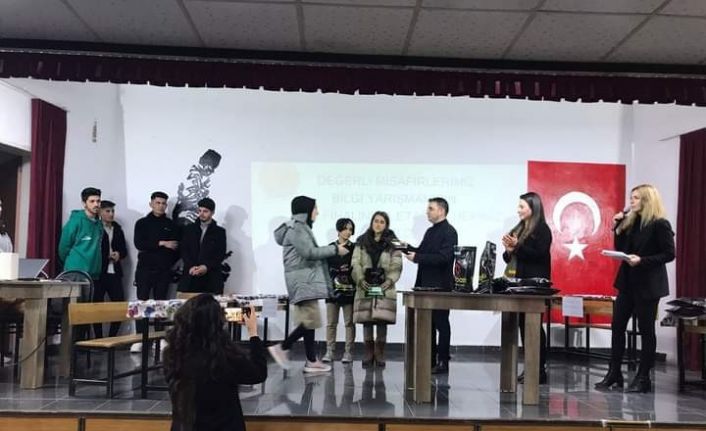 Dereceye giren öğrenciler ödüllendirildi