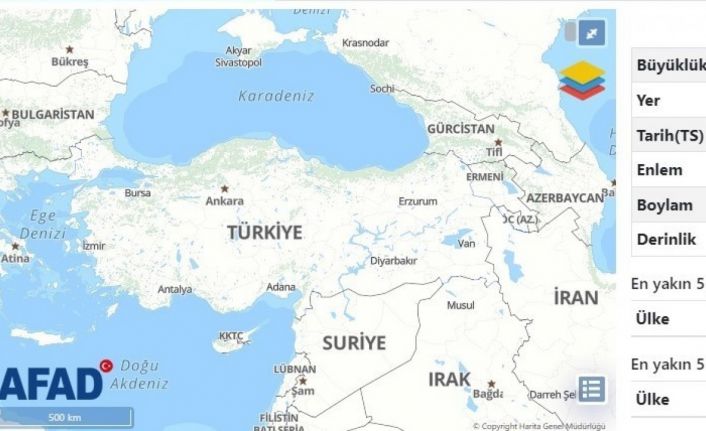 Erzurum’da 3.9 büyüklüğünde deprem