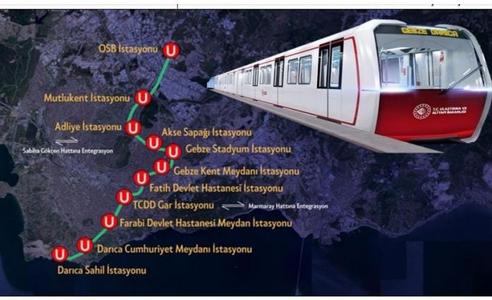 Gebze OSB-Darıca Sahil Metro Hattında tünel kazıları rekor sürede tamamlandı