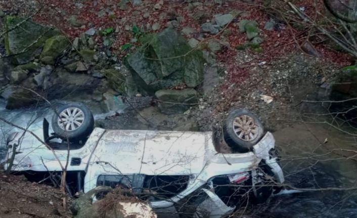 Kamyonet dere yatağına yuvarlandı: 6 yaralı