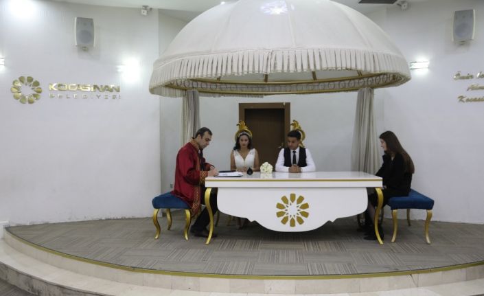 Kocasinan’da bir günde 22 çift, mutlu ve huzurlu yuvaların temelini attı