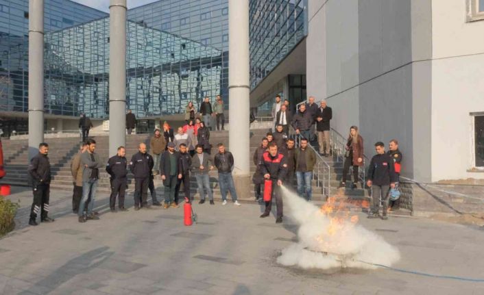 Kocasinan’da yangın tatbikatı gerçeği aratmadı