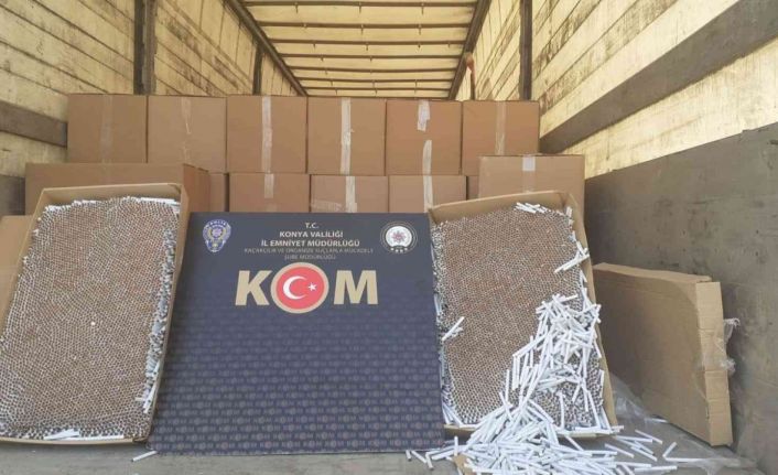 Konya’da 6 milyon 720 bin lira değerinde kaçak sigara ele geçirildi