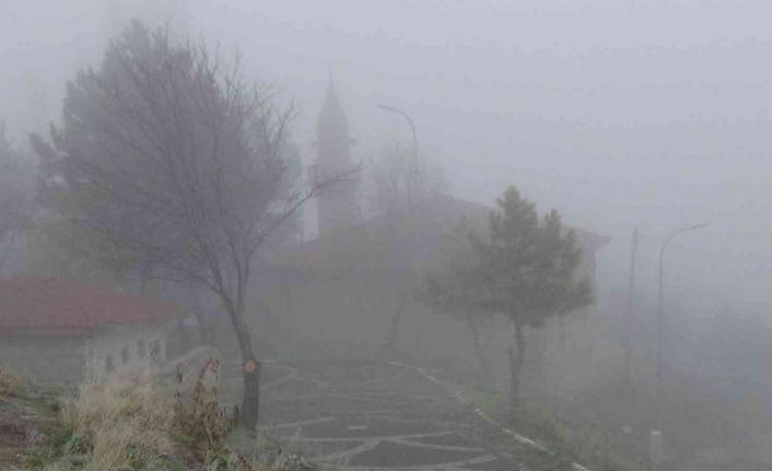 Kütahya’da yoğun sis, görüş mesafesi yer yer 30 metreye kadar düştü