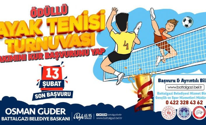 Battalgazi’de ödüllü ayak tenisi turnuvası