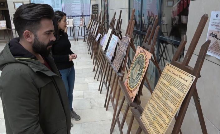 Hattat Ahmed Şemseddin Karahisari ‘Hat Örnekleri Sergisi’ sanatseverlerin beğenisine sunuldu