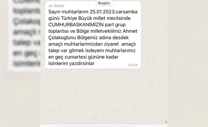 Muhtarların otobüslerle Ankara’ya taşınmasına tepki