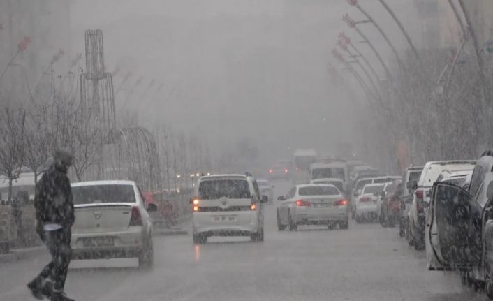 Muş’ta kar yağışı sevinçle karşılandı