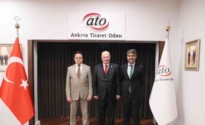 Pakistan Büyükelçisi Cüneyd’den ATO Başkanı Baran’a ziyaret