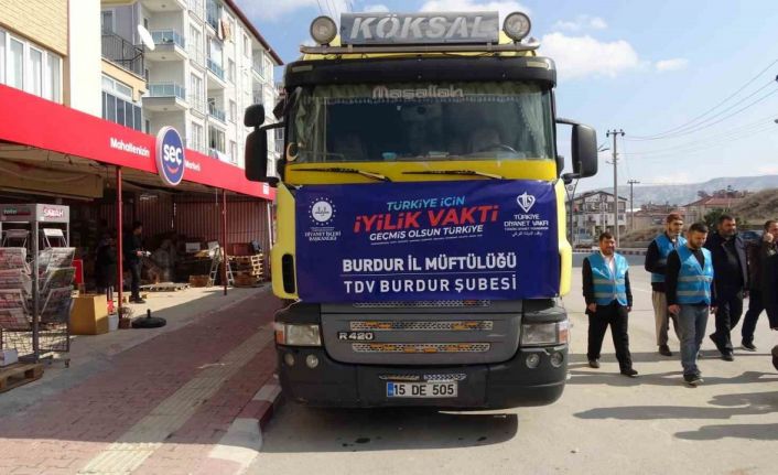 Burdur Müftülüğünden Hatay’a kahvaltılık gıda yardımı