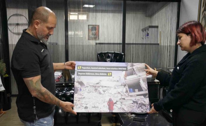 Depremzede mimardan meslektaşlarını duygulandıran ziyaret
