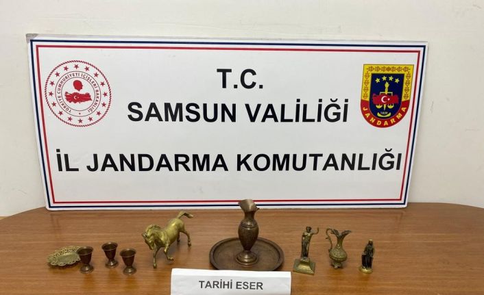 Diyarbakır’dan Samsun’a getirilen tarihi eserler ele geçirildi
