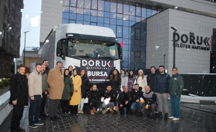 Doruk’tan Hatay Sahra Hastanesi’ne bir tır sağlık malzemesi ve ilaç desteği
