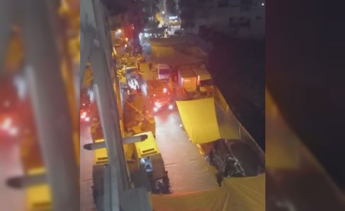 İtfaiyeye semt pazarı engeli, zor anlar kameralara böyle yansıdı