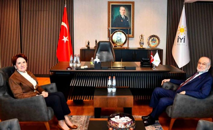 İYİ Parti lideri Akşener, Saadet Partisi lideri Karamollaoğlu’yla bir araya geldi