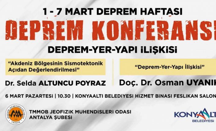 Konyaaltı’nda ‘deprem’ konferansı