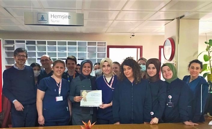 Kütahya Evliya Çelebi Hastanesi Kardiyoloji Kliniğine el hijyeni konusunda Teşekkür Belgesi