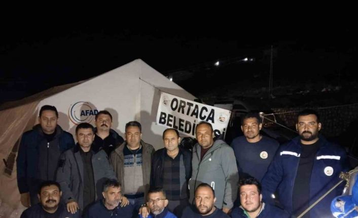 Ortaca Belediye ekipleri deprem bölgesinde