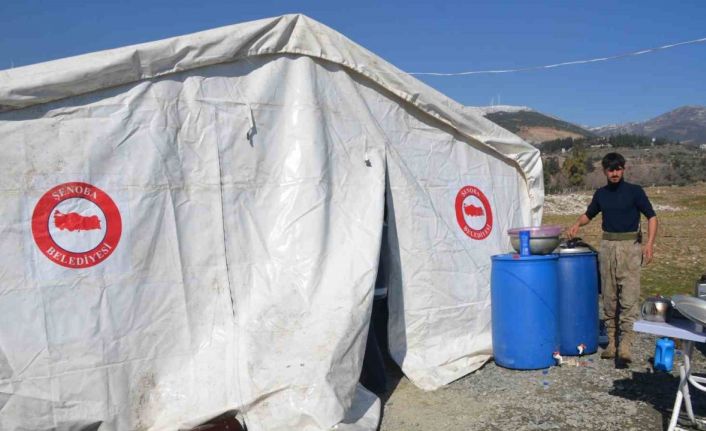 Şenoba Belediyesi depremzedeler için 7 günde 21 bin kişilik yemek yaptı