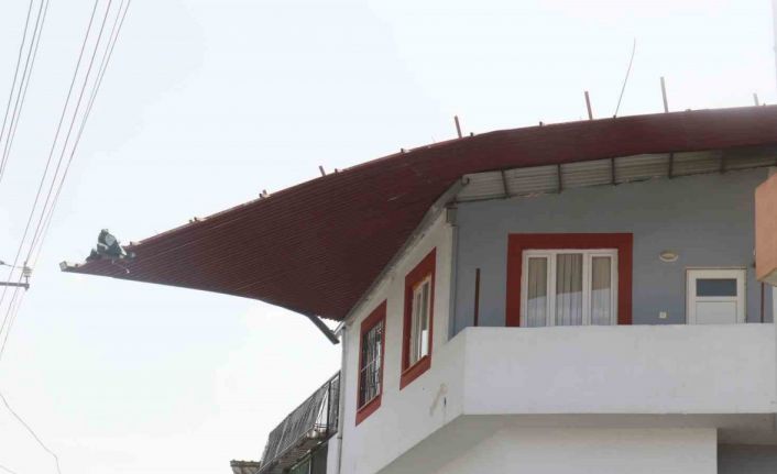 Adana’da fırtına çatıları uçurdu, ağaçları devirdi, elektrik tellerini kopardı