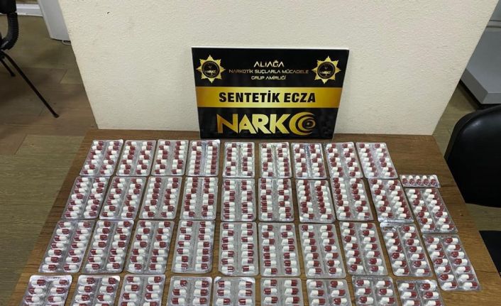 Aliağa’da 530 adet sentetik hap ele geçirildi